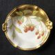 Five Antique Limoges Porcelain Berry Plates: Hand-Painted Gilbert, Gilded