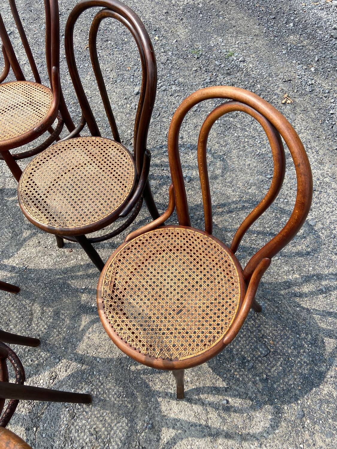 Set of 7 Thonet bistro chairs
