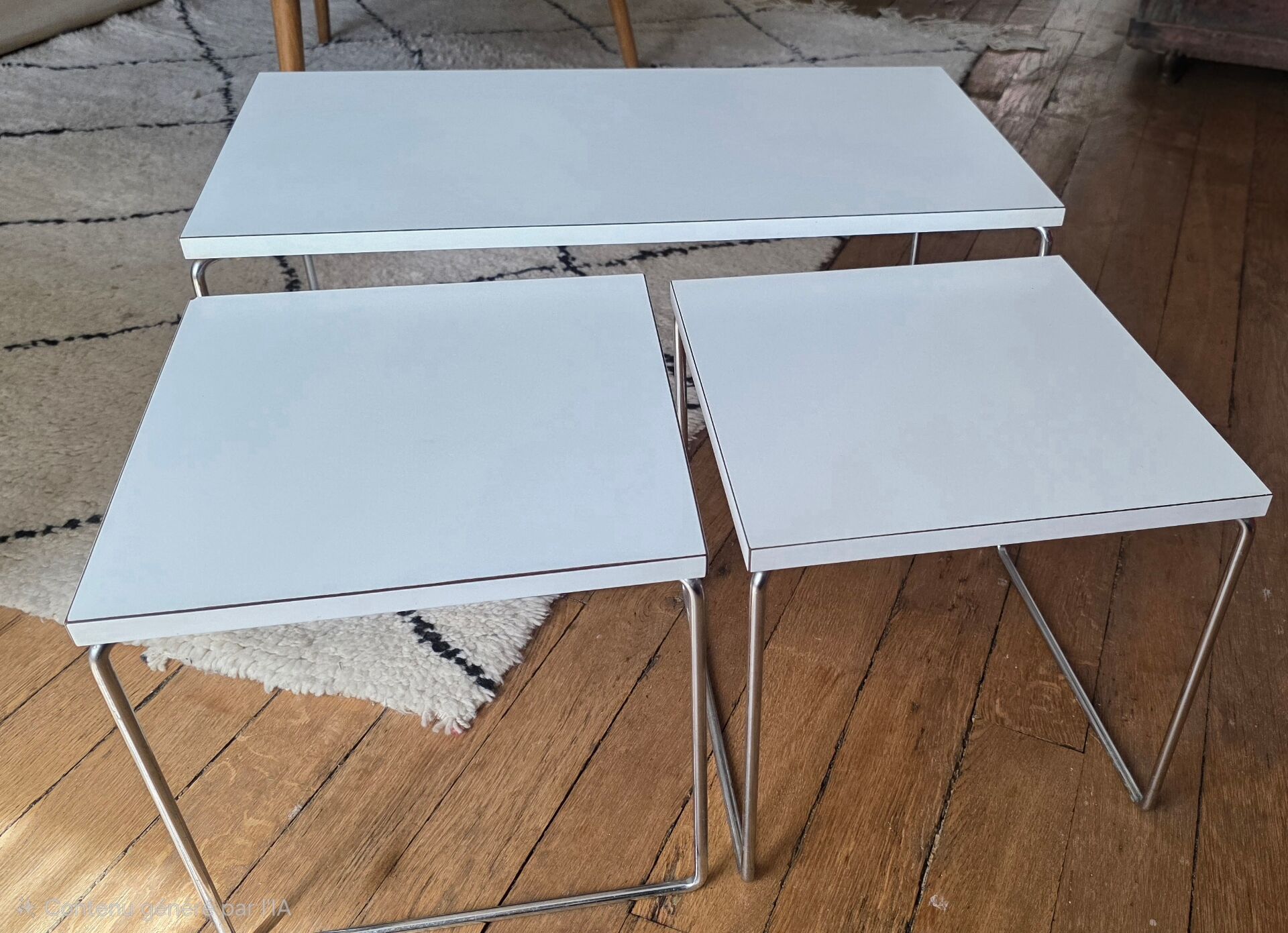 Vintage brabantia nesting tables trio – 1960s