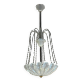Colourless Murano glass chandelier, Venice circa 1940