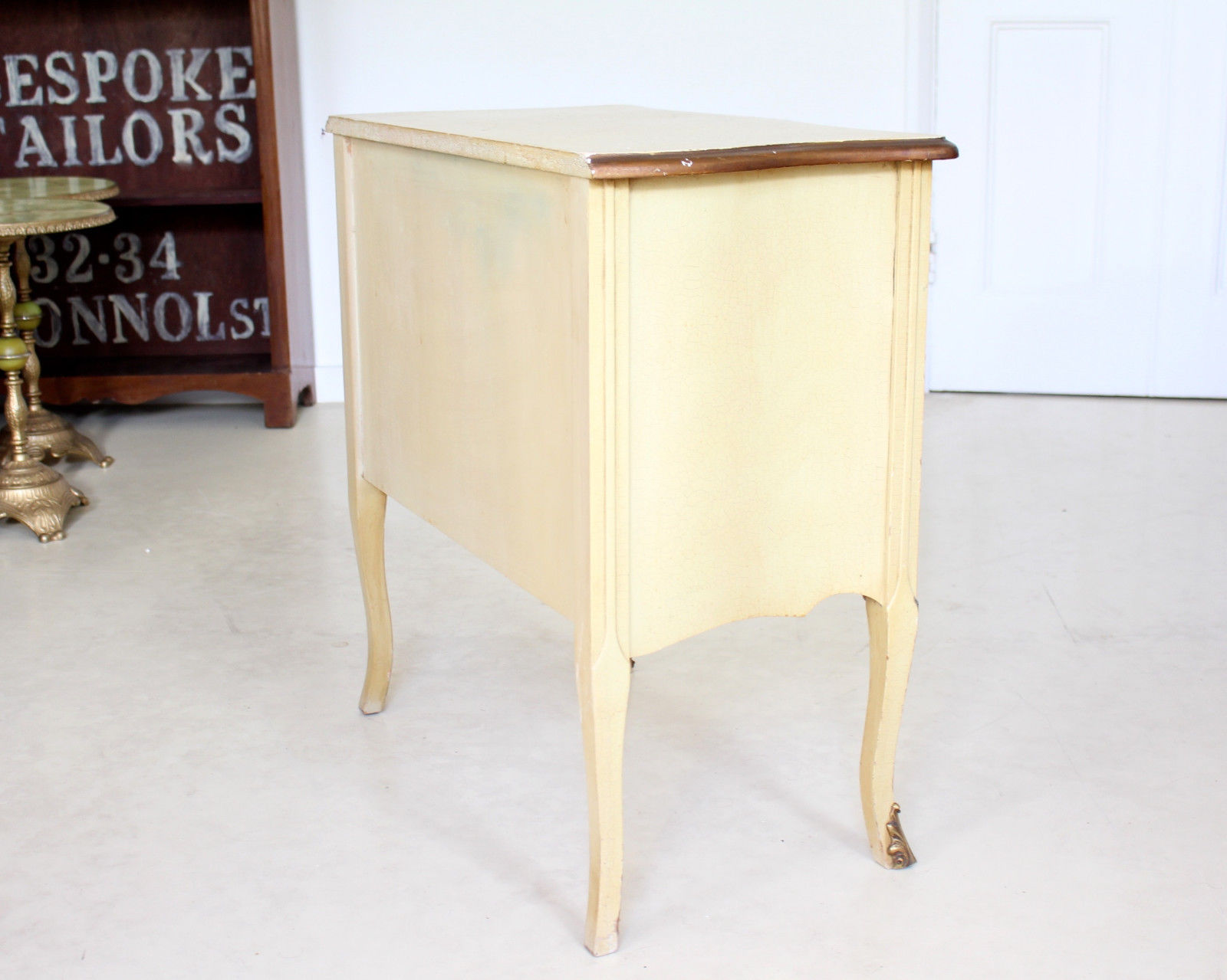 Golden cream antique French vintage Dresser