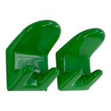 Set of 2 green hooks "2627" by Makio Hasuike for Gedy, 1970