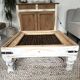 Table basse en bois et acier tressé – Double usage décoratif