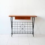 1960s bedside table with metal legs