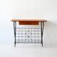 1960s bedside table with metal legs