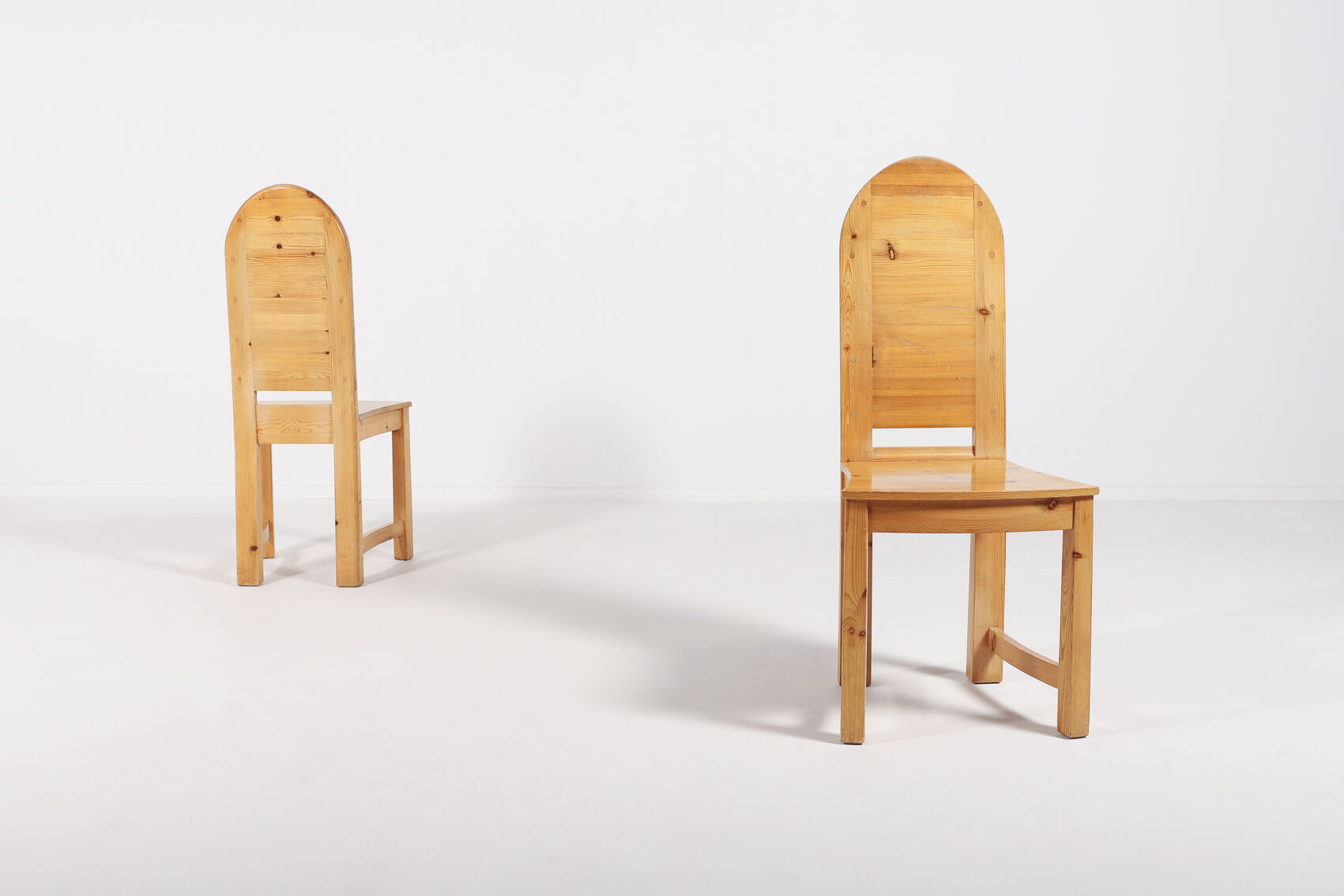 Set of 6 Swedish solid pine chairs by Sven Larsson Möbelshop