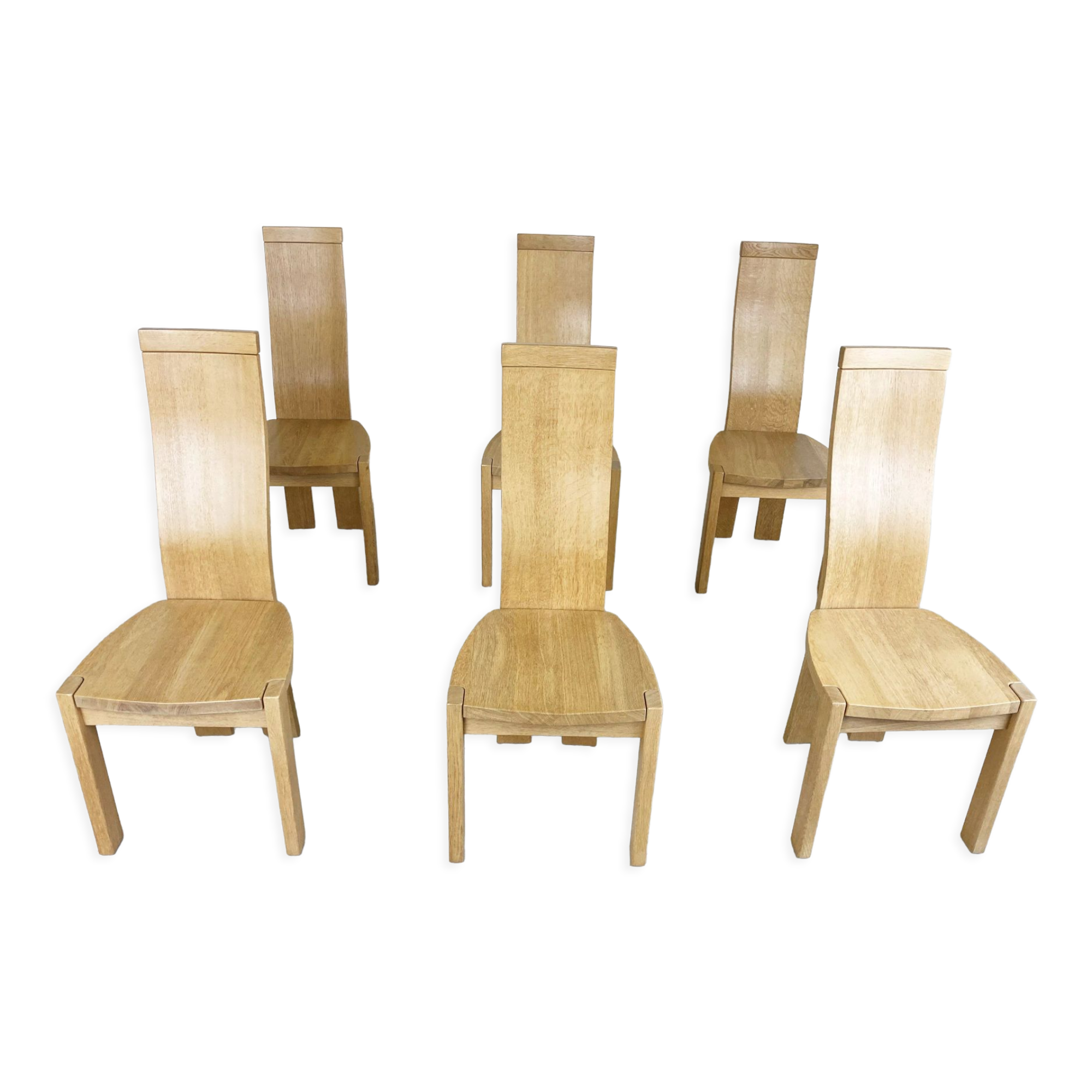 Set of 6 dining chairs by Rob & Dries van den Berghe, 1980s