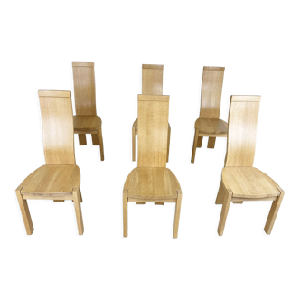 Set of 6 dining chairs by Rob & Dries van den Berghe, 1980s