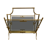 Brass magazine rack, neo-classical style 60