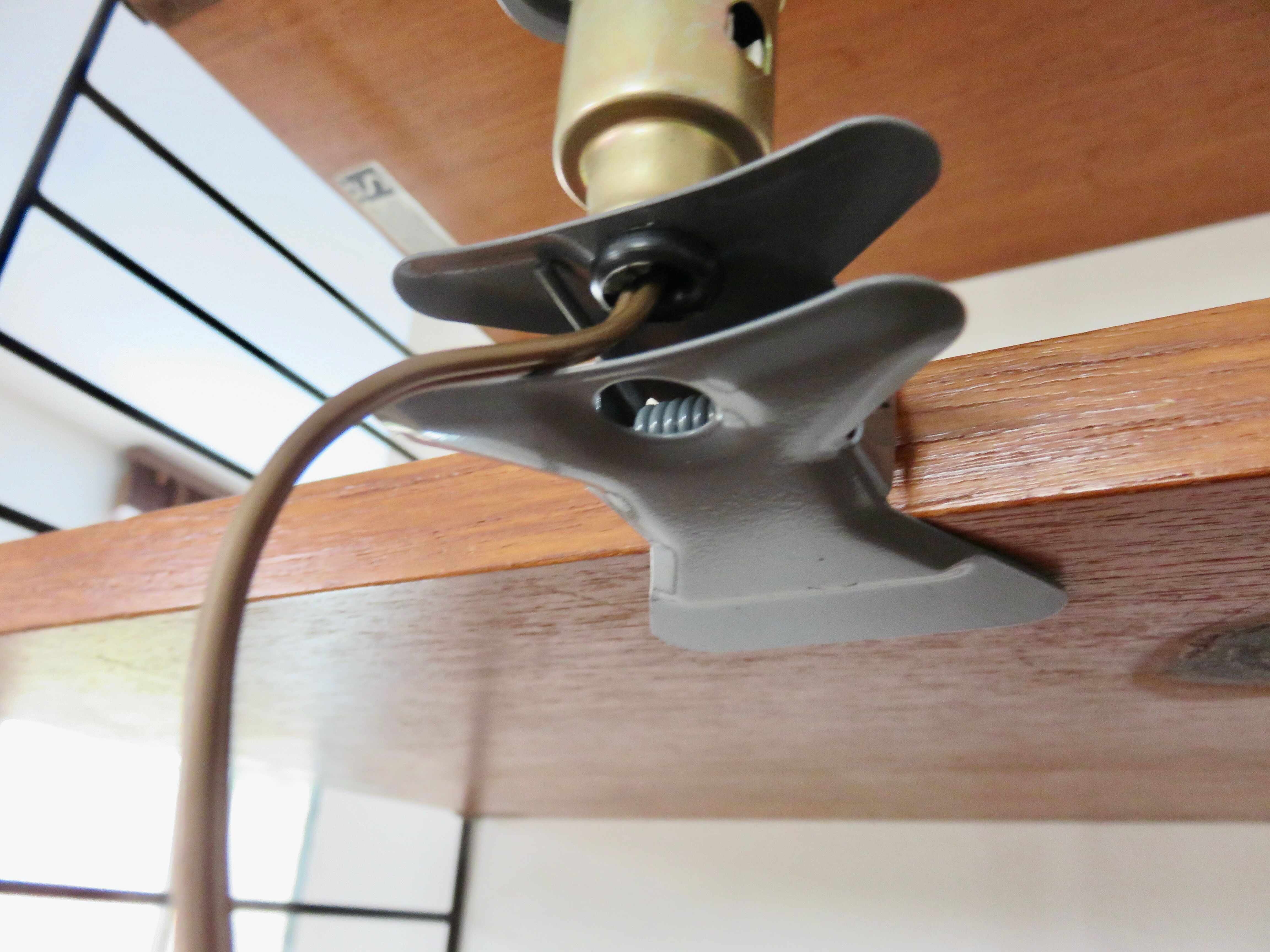 Clamp mushroom lamp, new from old stock, aluminium, 1970s.