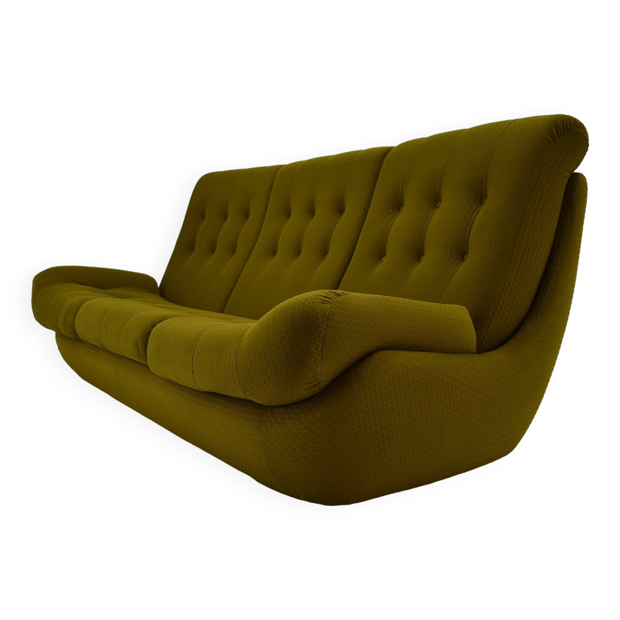 20th Century , Green Atlantis Three seats Sofa, 1960s