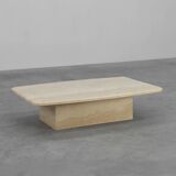 Sculptural organic travertine coffee table, France 1980s