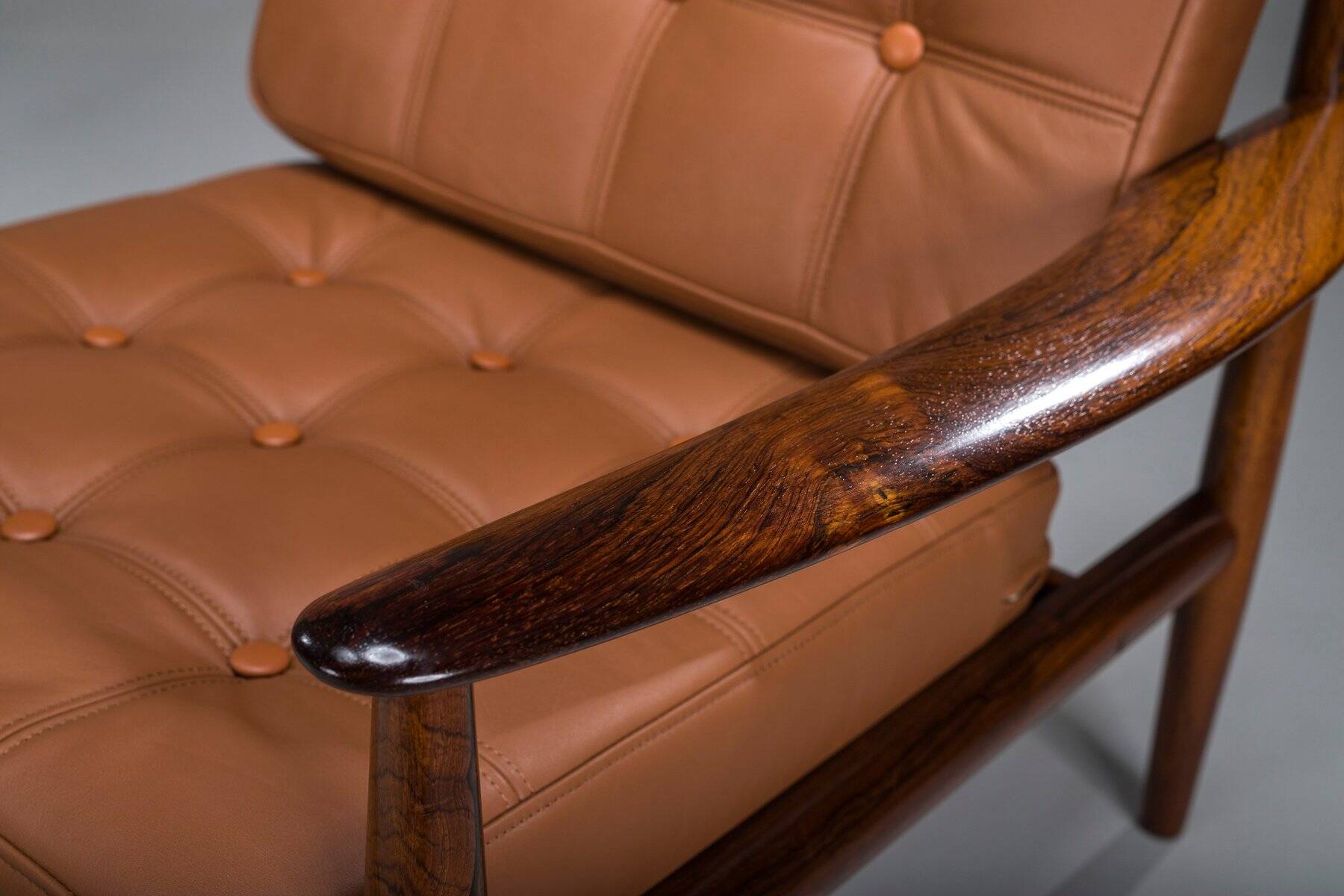 Set of Model 118 armchairs in rosewood by Grete Jalk for France & Son, 1960s