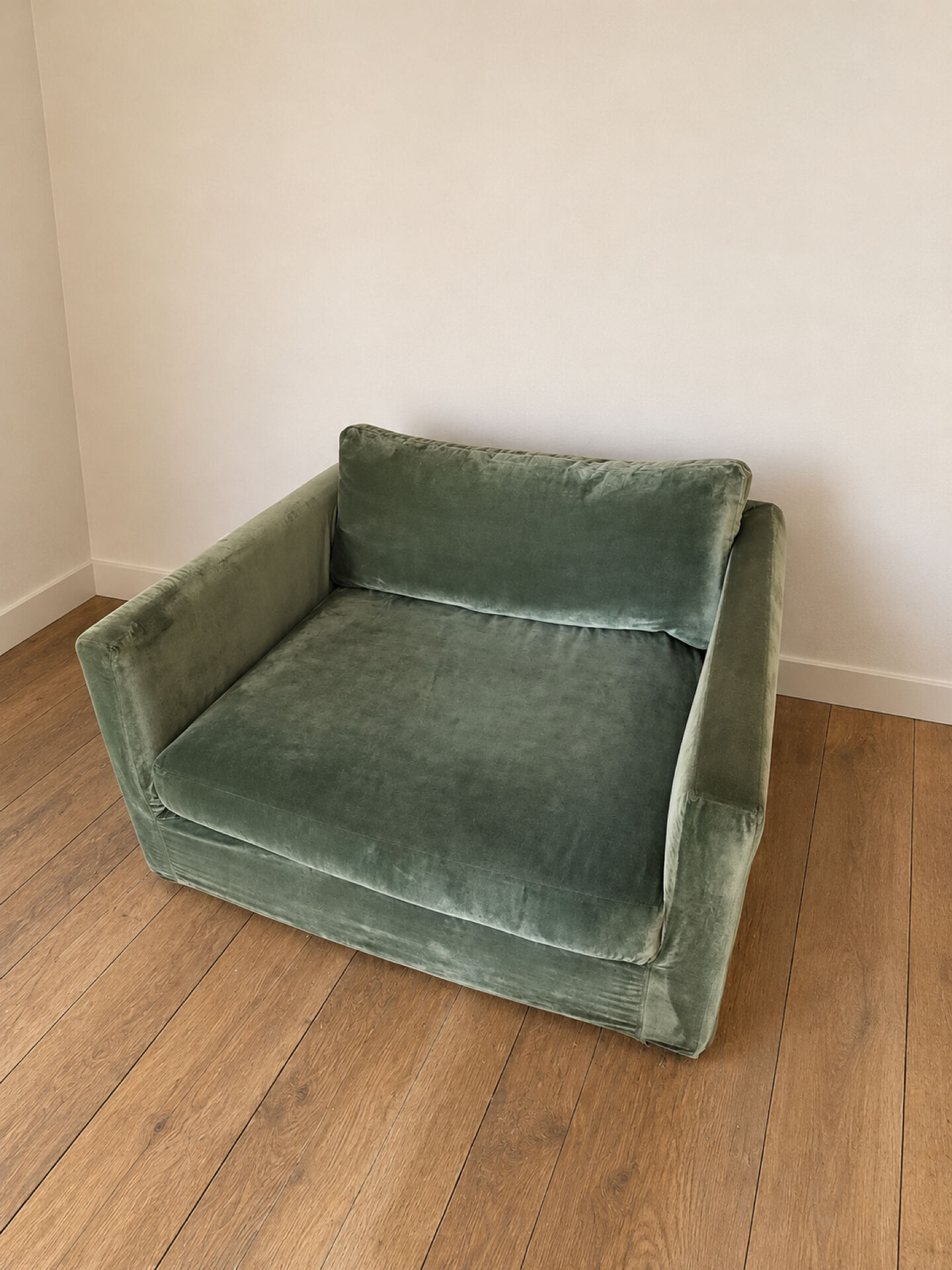 Fauteuil une place et demie Home Spirit en velours vert