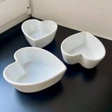 5 Ramequins Cordon Bleu porcelaine blanche