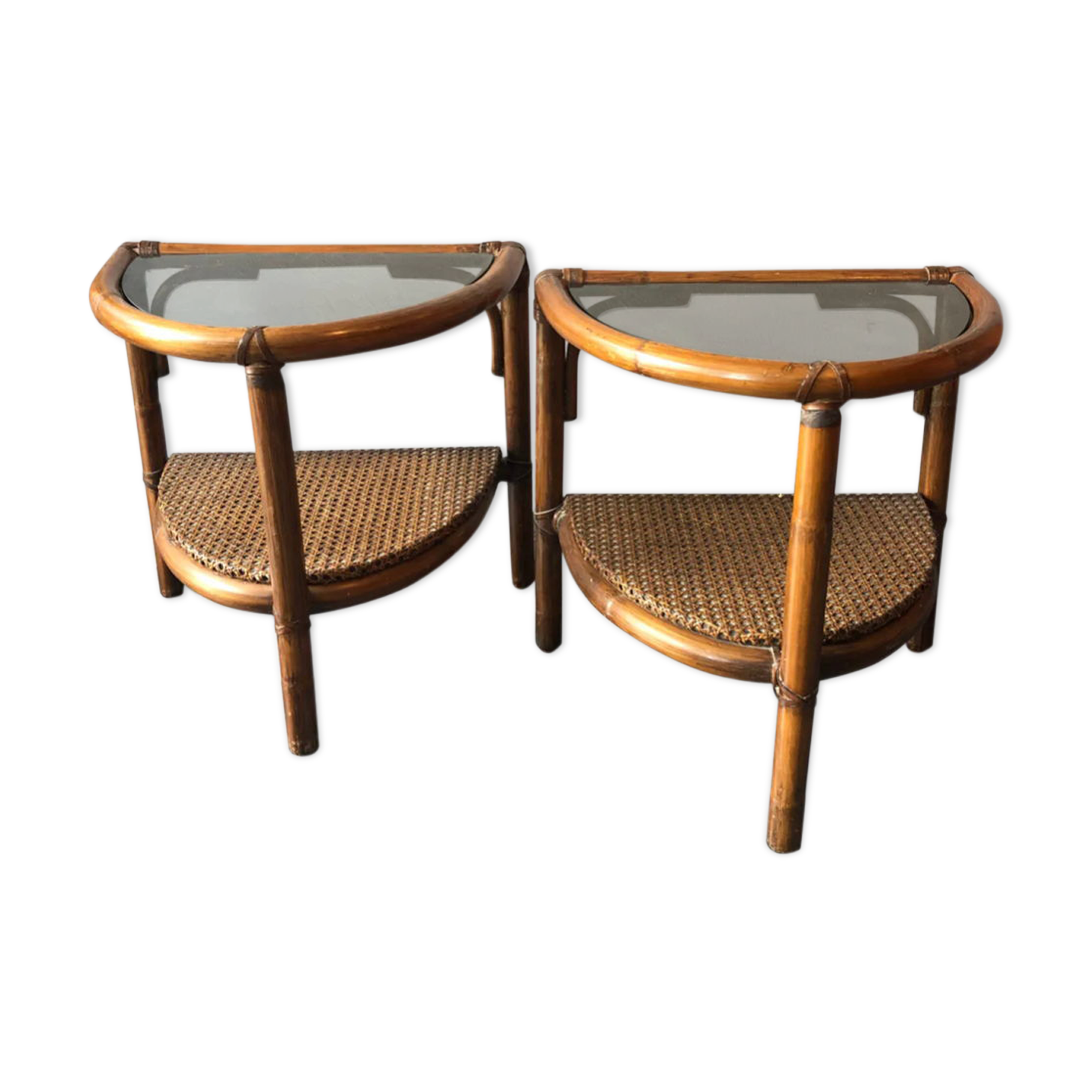 2 vintage bedside tables