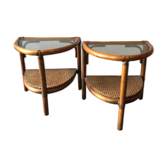 2 vintage bedside tables
