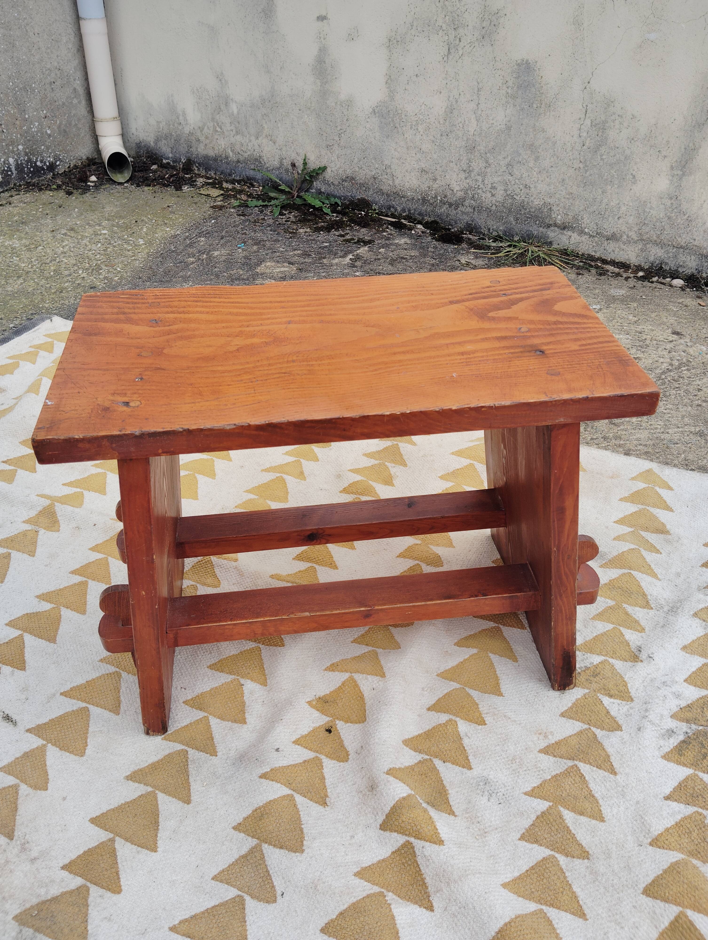 Small solid wood painter's bench