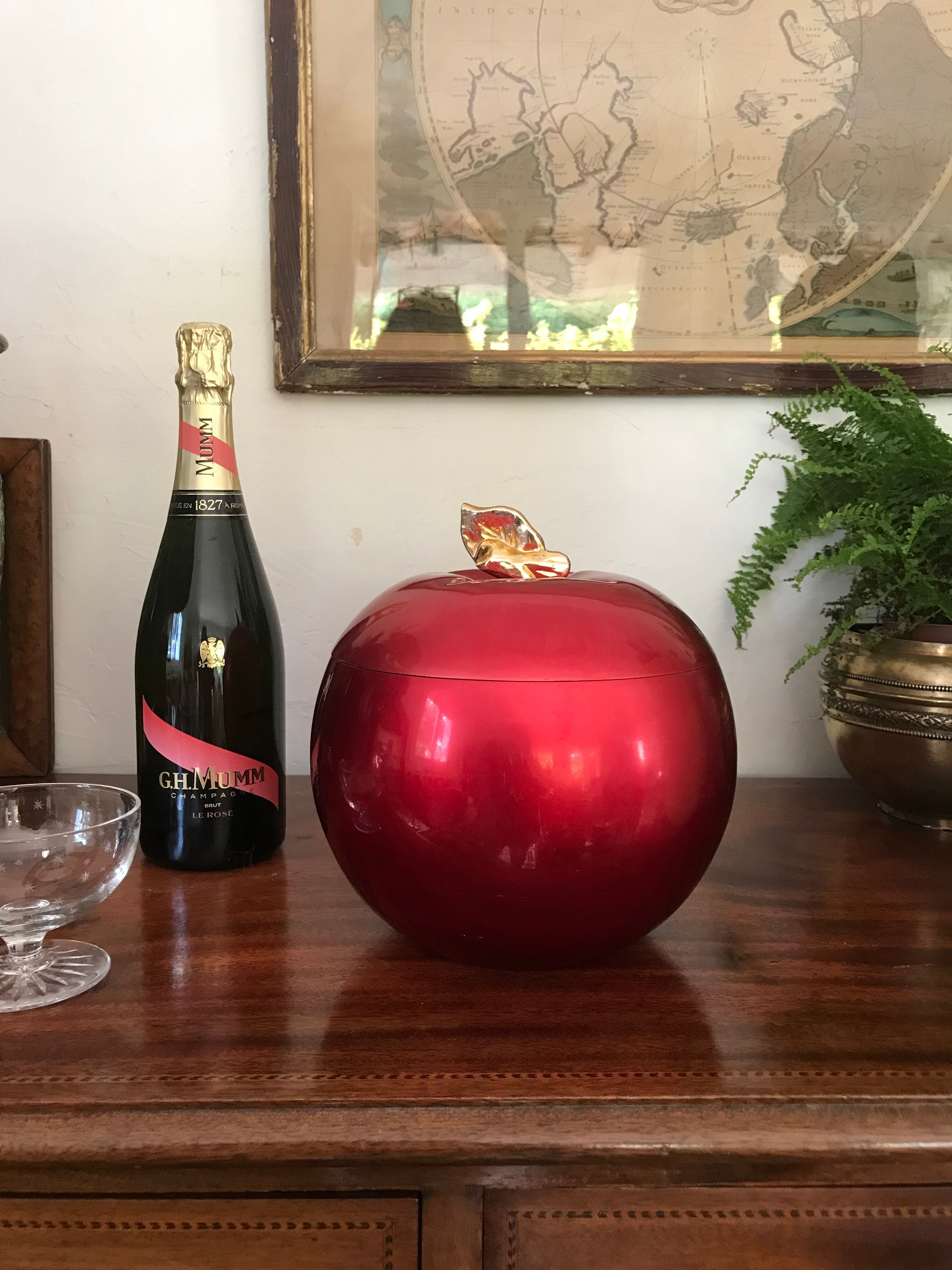 Vintage apple ice bucket