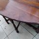 Antique large Gateleg table from the 16th century, oak with marquetry of a rose of the winds.