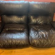 Marsala leather sofa Ligne Roset by Michel Ducaroy