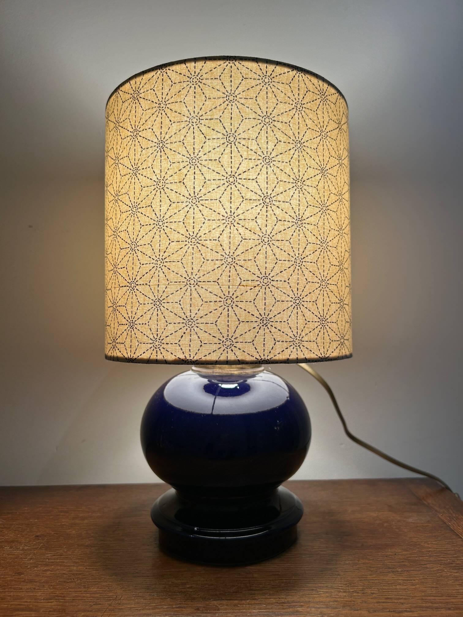 ceramic lamp from Magasins Réunis in Nancy