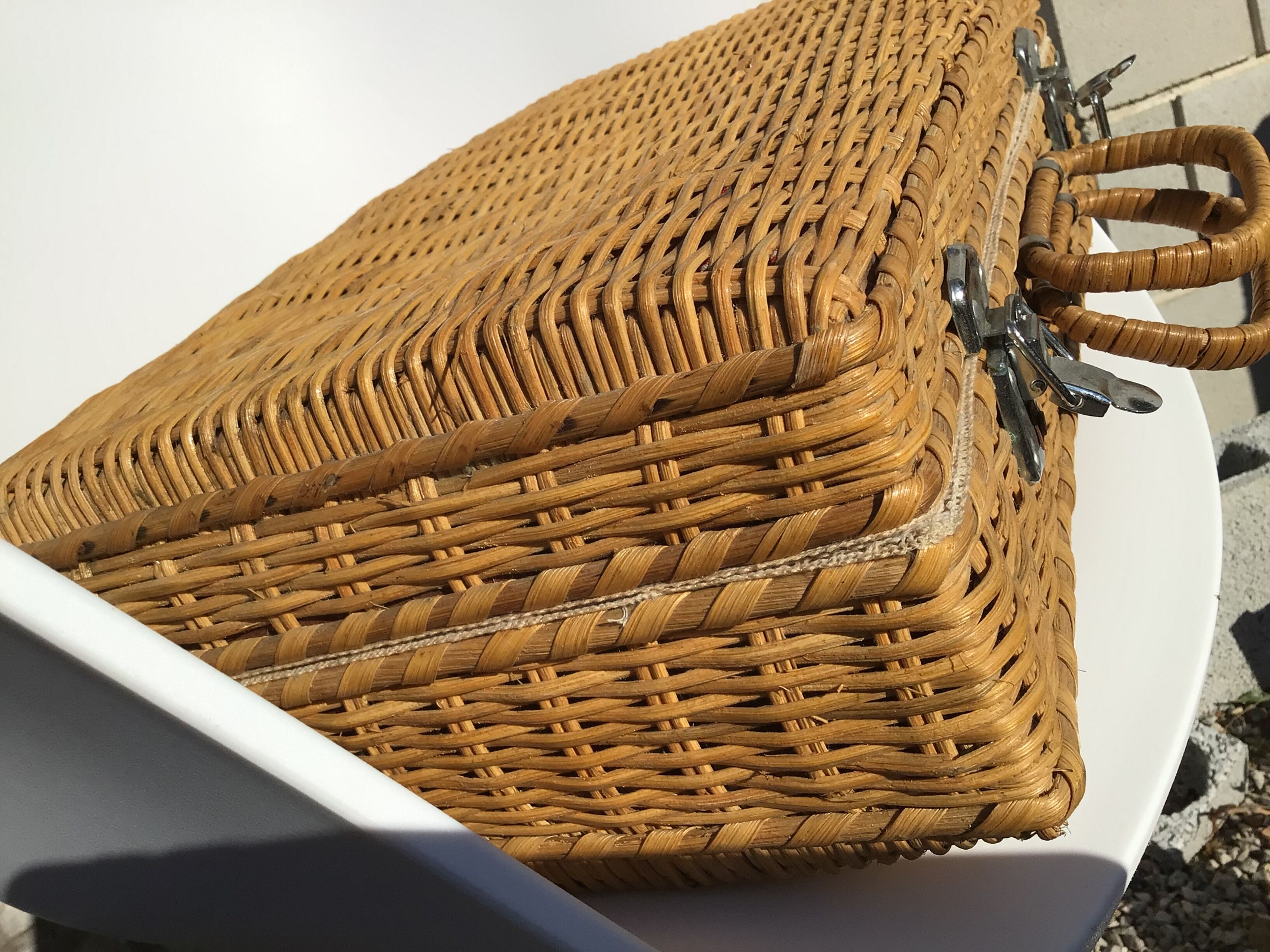 Natural wicker case 30x40cm inner fabric