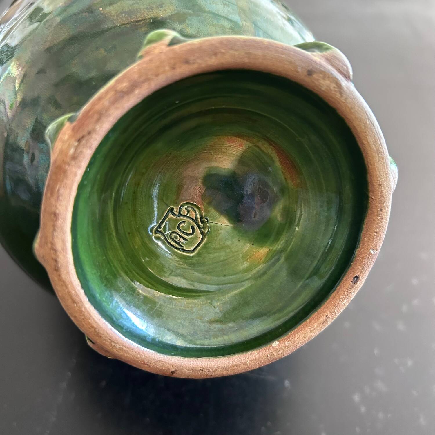 Large Provençal jug signed AC