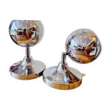 Appliques eyeball chrome la paire