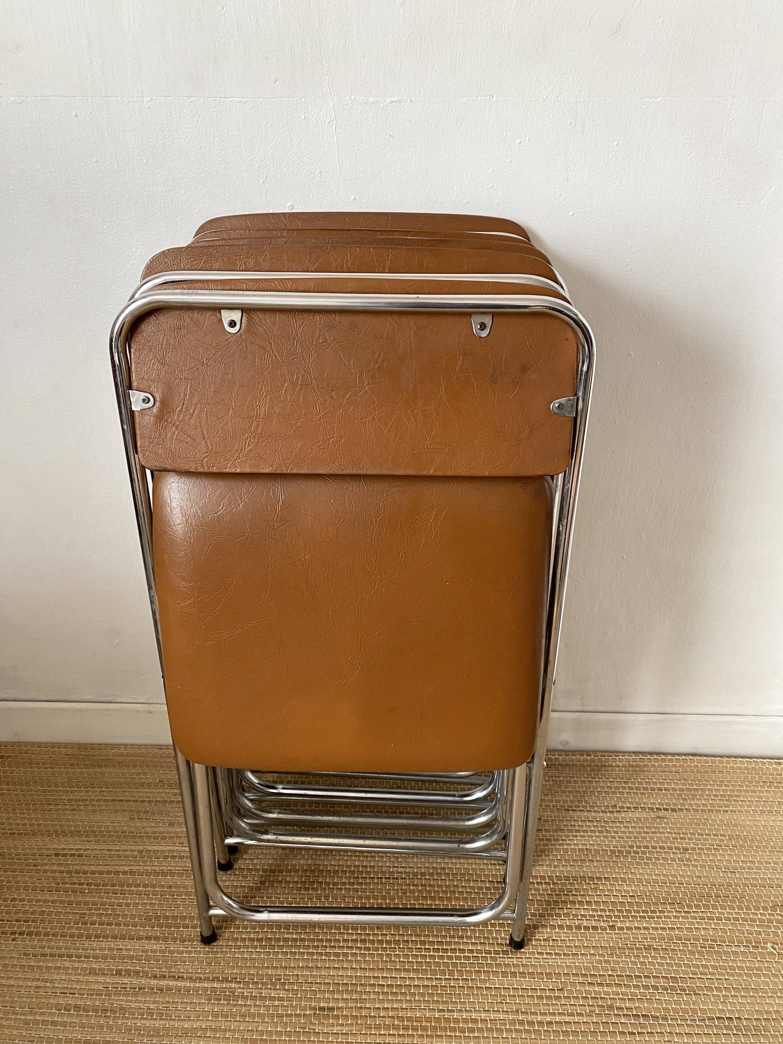 Vintage chrome folding chairs
