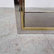 Etagère laiton vintage et chrome, années 1970