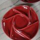 4 antique fondue plates