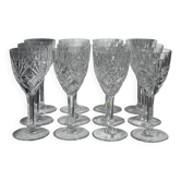 Lot de 12 verres à eau chantilly par saint-louis