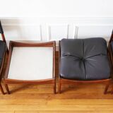2 Fauteuils - 1 Ottoman - 1 Table basse - Kristian VEDEL - Entièrement restauré