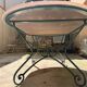 Oval table in enamelled lava from volvic