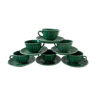 Set of 6 cups and subcups in green slurry 40-50 years
