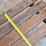 Bench in painted metal and wood, 100 cm