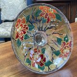 Enamelled glass footed bowl signed LEG for LEGRAS