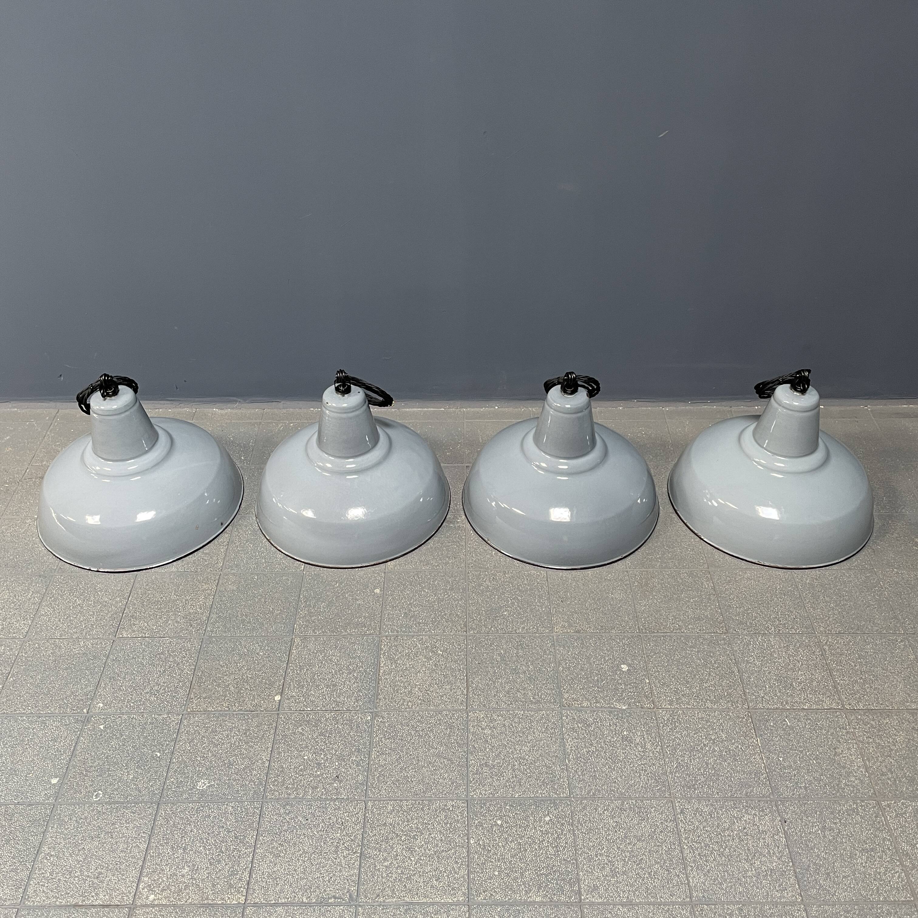 Light gray enamel Philips pendant lamps