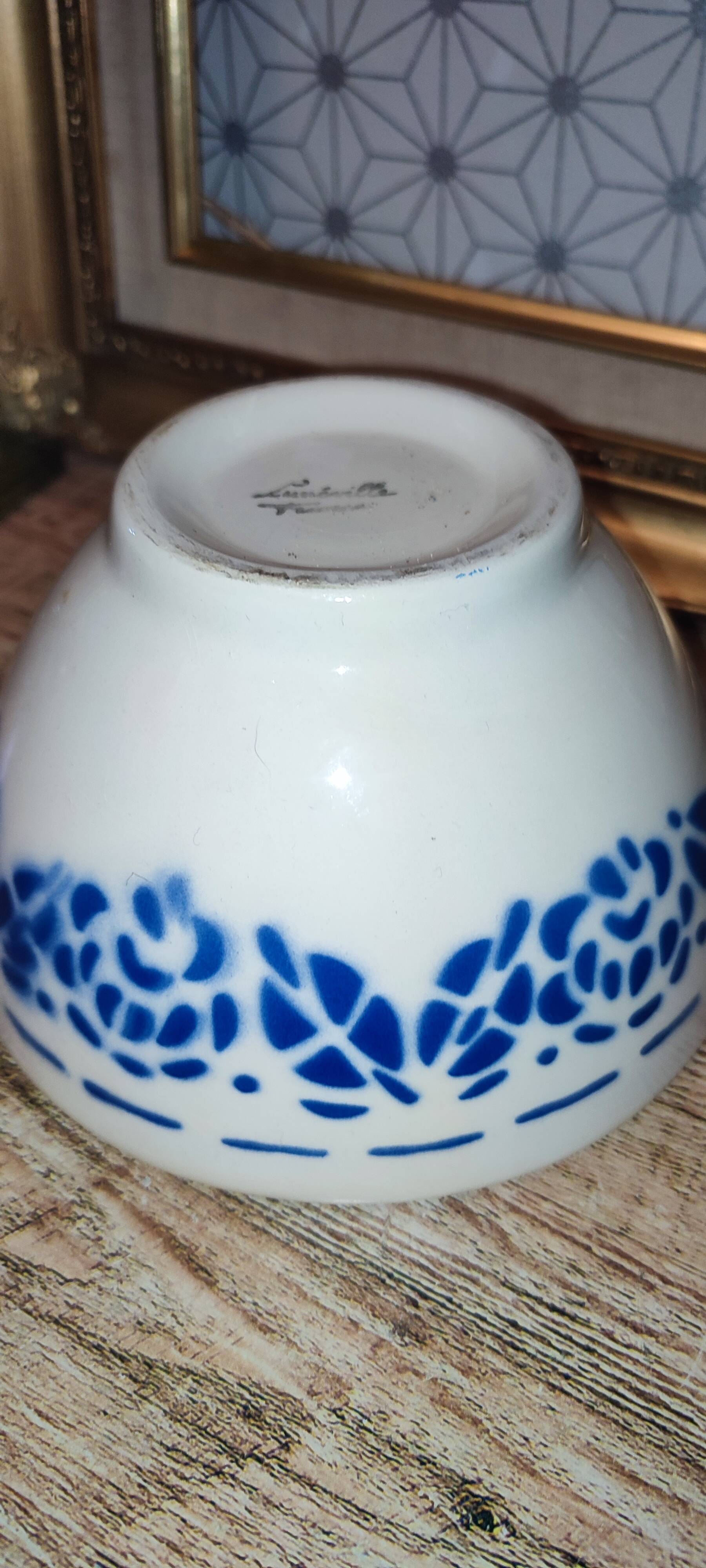 Bol Ancien Lunéville En Céramique, Décor émaillé Et Or - Occasion, Belle Pièce De Collection
