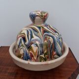 Butter bell in marbled ceramic
