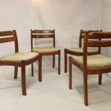 Set of 4 chairs dyrlund year 60 in teak