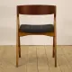 Set of 4 chairs model 1255 by Kjaernulf, 1960s.