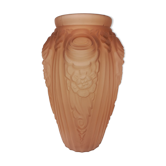 Art deco vase, frosted glass