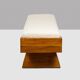 Ash bench. Handmade work from the 20th century.