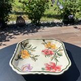 Assiette en Gien à motif floral