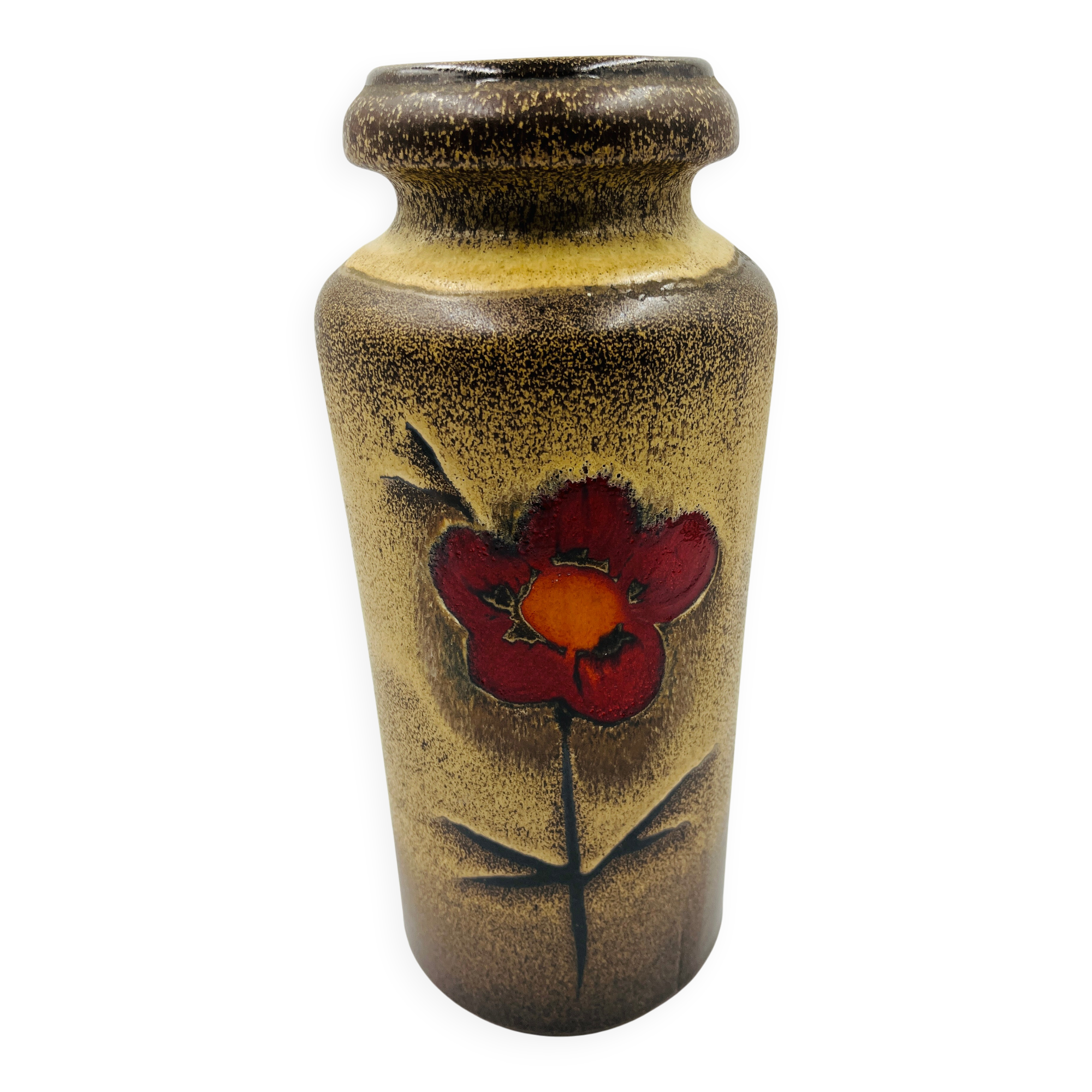 Scheurich vase shape 517 floral decoration by Heinz Siery