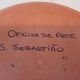 Plat Terre Cuite émaillée de S.Sebastiao