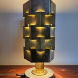 Rare Lubid Table Lamp in Brass from the Mid-Century, in the Style of Max Sauze, 1970s