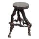 Brutalist bar stool made of vine wood